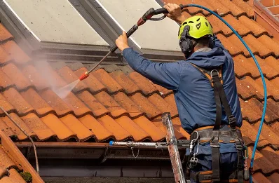 Démoussage et hydrofuge de toiture à Mortemer